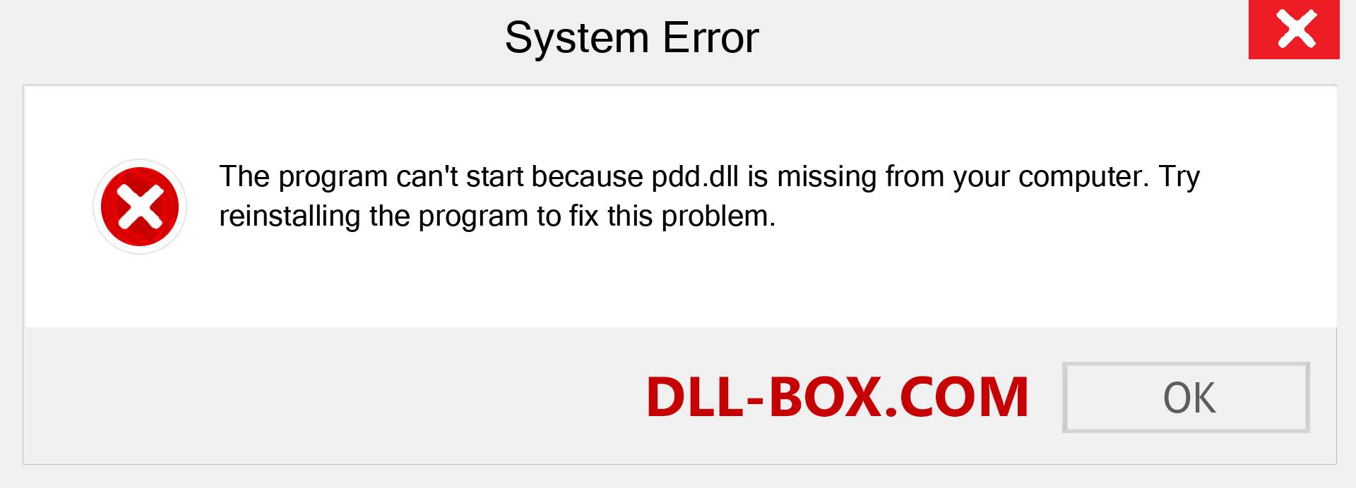  pdd.dll file is missing?. Download for Windows 7, 8, 10 - Fix  pdd dll Missing Error on Windows, photos, images